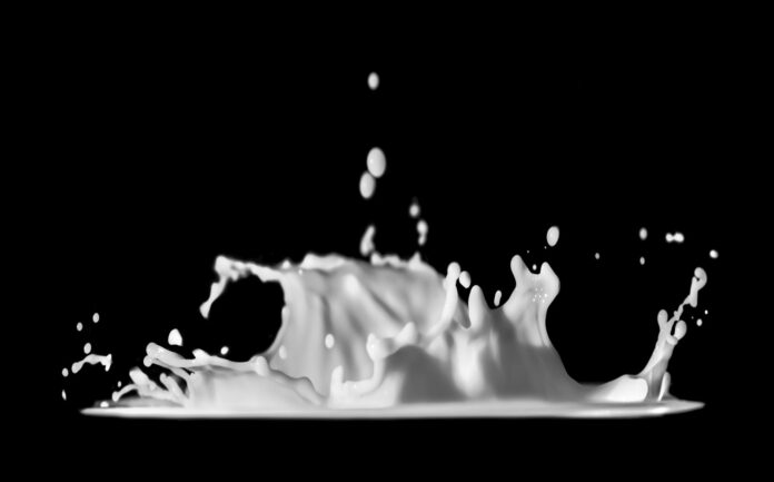 Photo by Daniel Sinoca a black and white photo of a liquid splash
